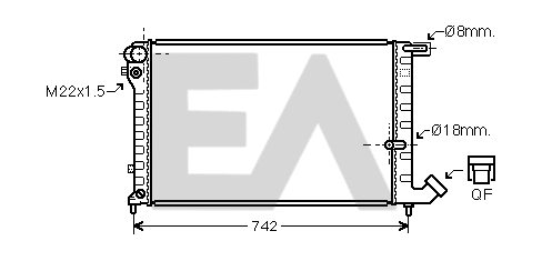 Radiateur, refroidissement du moteur EACLIMA 31R10085