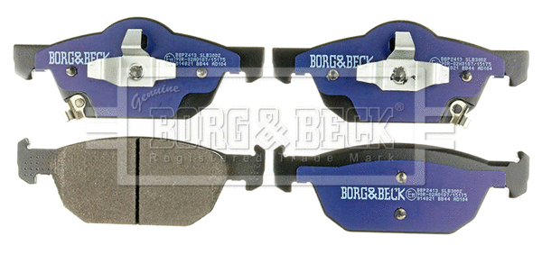 Kit de plaquettes de frein, frein à disque BORG & BECK BBP2413