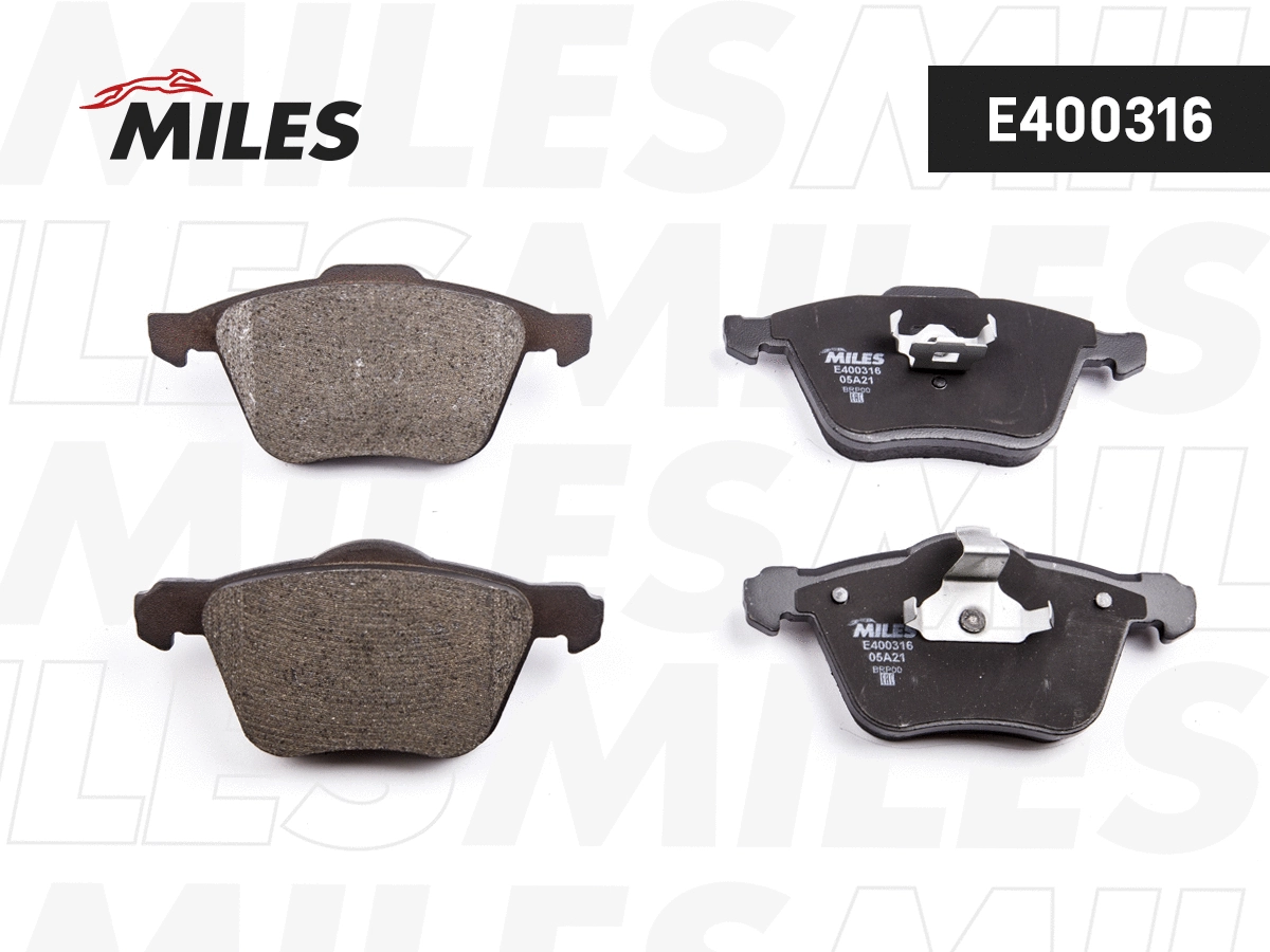 Kit de plaquettes de frein, frein à disque MILES E400316