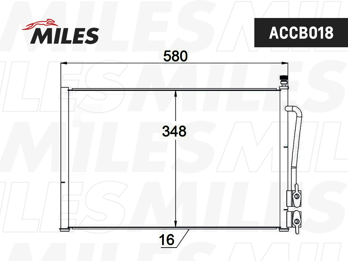 Condenseur, climatisation MILES ACCB018