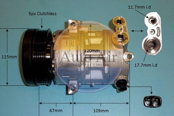 Compresseur, climatisation AUTO AIR GLOUCESTER 14-1446