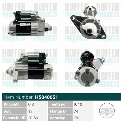 Démarreur HOFFER H5040051