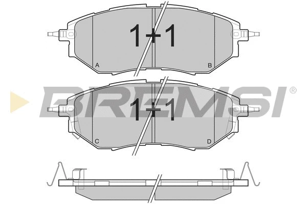 Kit de plaquettes de frein, frein à disque BREMSI BP3211