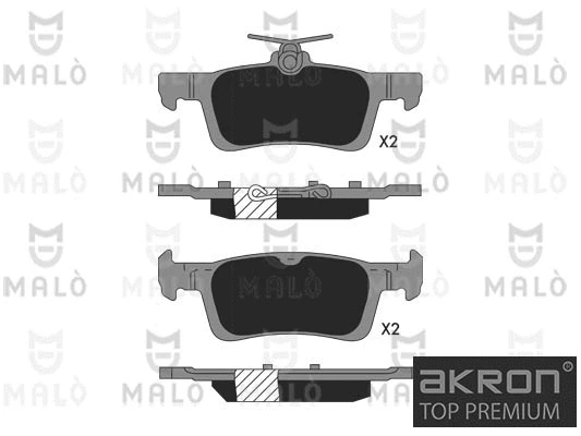 Kit de plaquettes de frein, frein à disque AKRON-MALÒ 1051366
