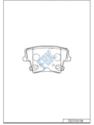 Kit de plaquettes de frein, frein à disque FBK FD31001M