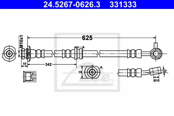 Flexible de frein ATE-APAC 24.5267-0626.3