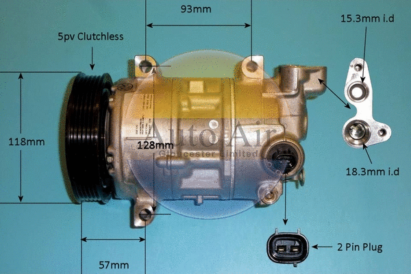 Compresseur, climatisation AUTO AIR GLOUCESTER 14-1069