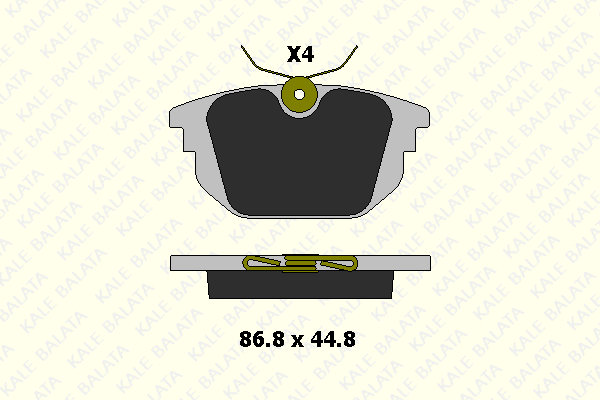 Kit de plaquettes de frein, frein à disque KALE 23177 144 24