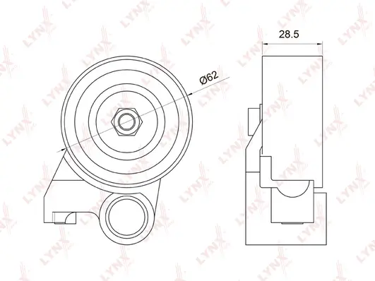 Poulie de tension, courroie crantée LYNXAUTO PB-1072