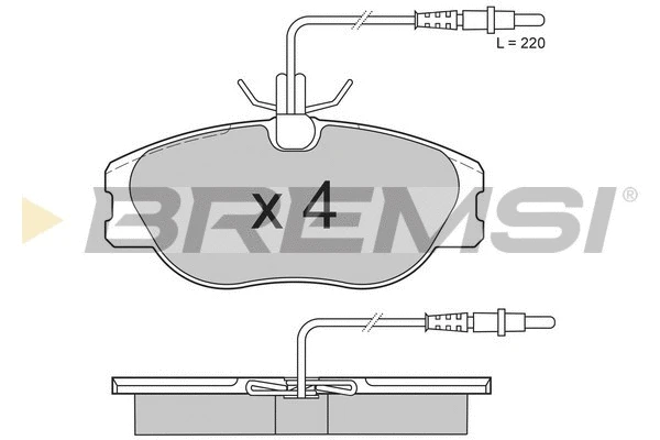 Kit de plaquettes de frein, frein à disque BREMSI BP2598