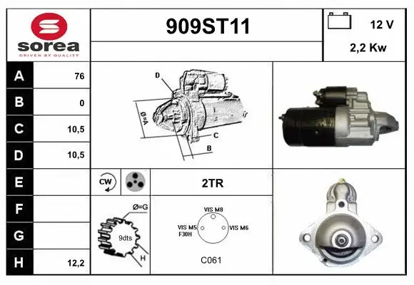Démarreur STARTCAR 909ST11