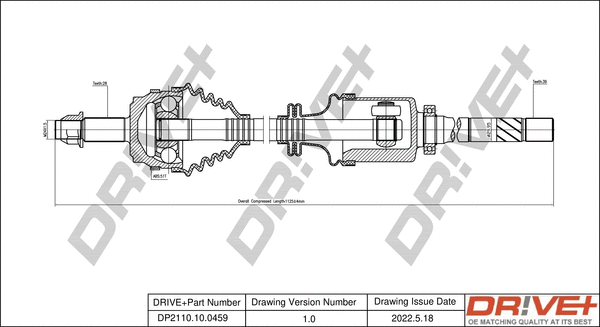Arbre de transmission Dr!ve+ DP2110.10.0459