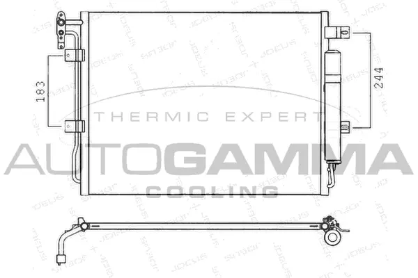 Condenseur, climatisation AUTOGAMMA 107570