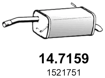 Silencieux arrière ASSO 14.7159