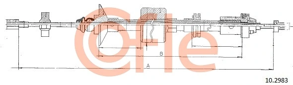 Tirette à câble, commande d'embrayage COFLE 10.2983