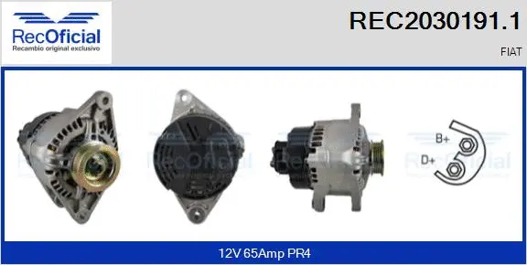 Alternateur RECOFICIAL REC2030191.1
