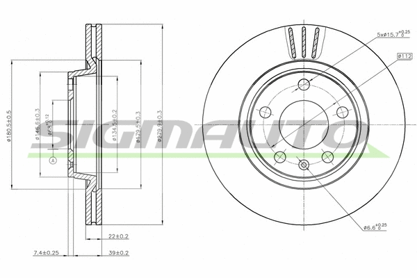 Disque de frein SIGMAUTO DBB708V