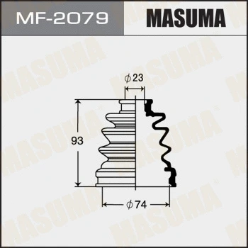 Jeu de joints-soufflets, arbre de commande MASUMA MF-2079
