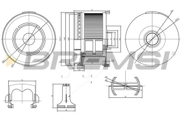Filtre à carburant BREMSI FE0808