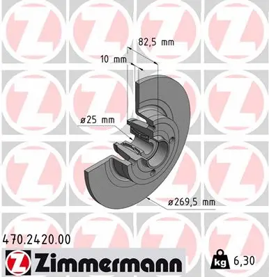 Disque de frein ZIMMERMANN 470.2420.00