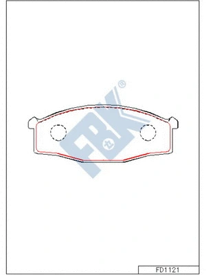 Kit de plaquettes de frein, frein à disque FBK FD1121