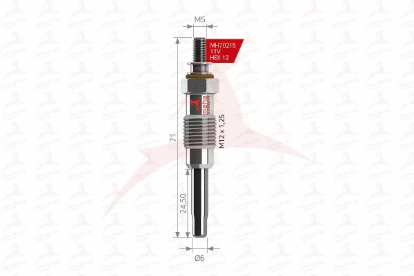 Bougie de préchauffage MEHA AUTOMOTIVE MH70215