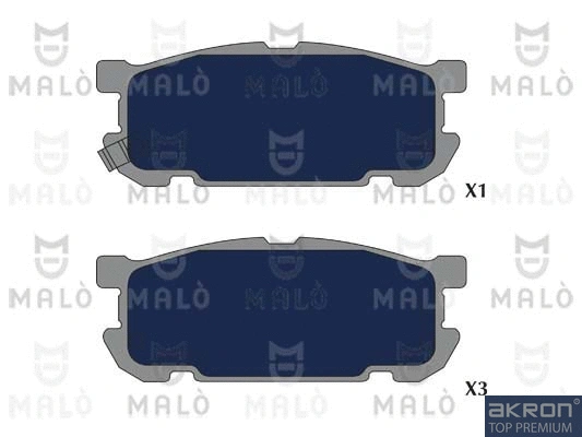 Kit de plaquettes de frein, frein à disque AKRON-MALÒ 1051329