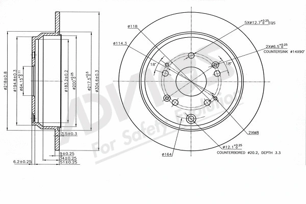 Disque de frein ADVICS-SEA C6R246