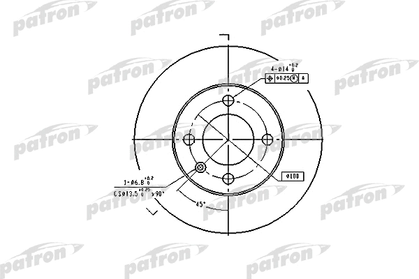 Disque de frein PATRON PBD2780