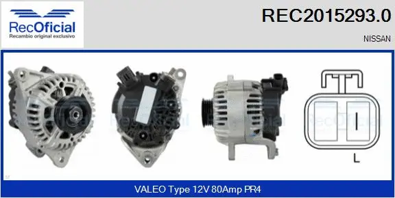 Alternateur RECOFICIAL REC2015293.0