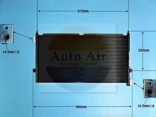 Condenseur, climatisation AUTO AIR GLOUCESTER 16-5009