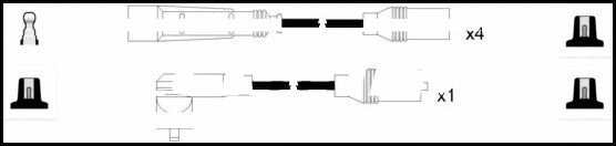 Kit de câbles d'allumage LEMARK HOES1071