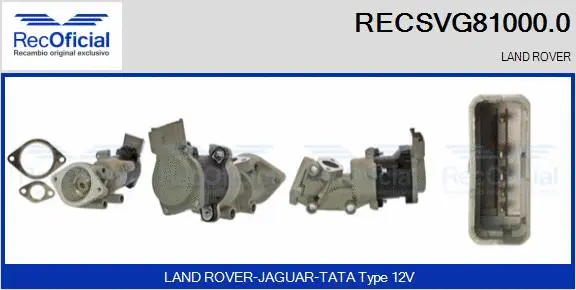 Vanne EGR RECOFICIAL RECSVG81000.0