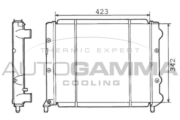 Radiateur, refroidissement du moteur AUTOGAMMA 100455