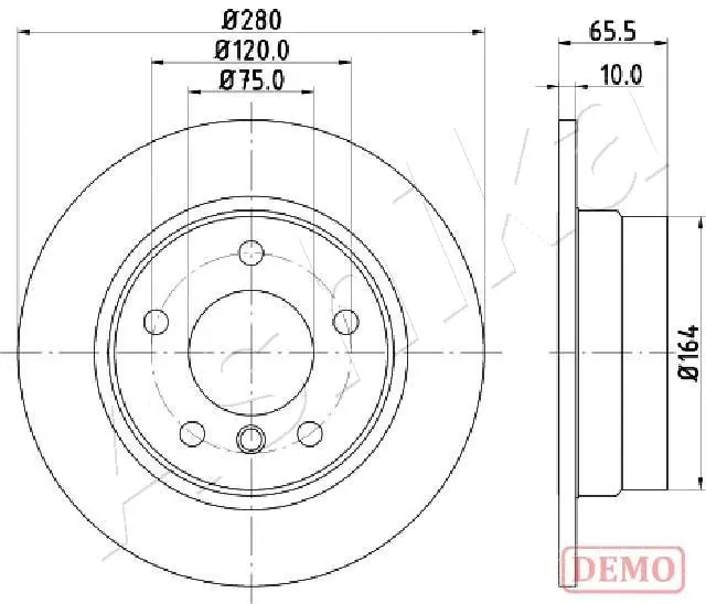 Disque de frein ASHIKA 61-00-0100C