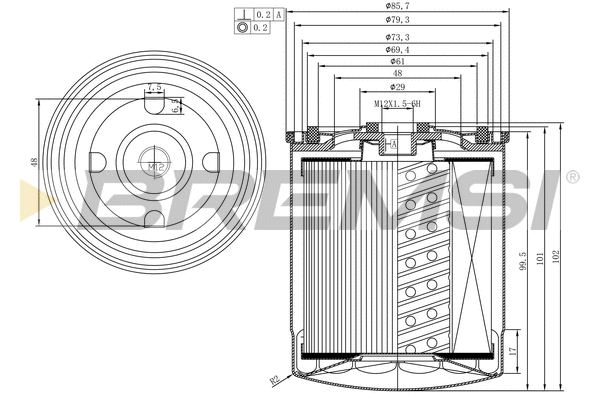 Filtre à carburant BREMSI FE1312