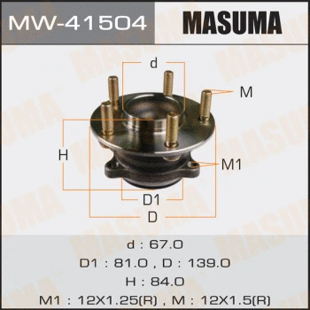 Kit de roulements de roue MASUMA MW-41504
