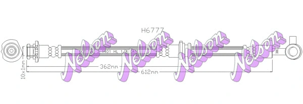 Flexible de frein KAWE H6777