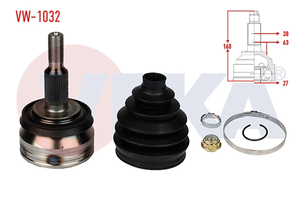 Jeu de joints, arbre de transmission VEKA VW-1032