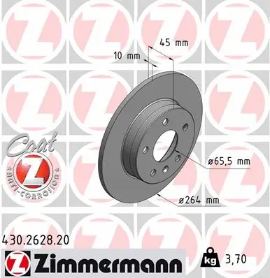 Disque de frein ZIMMERMANN 430.2628.20