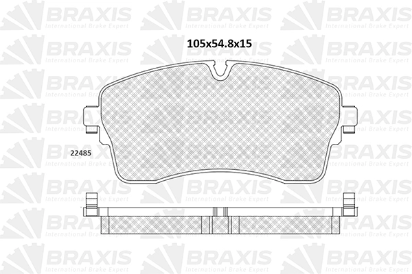 Kit de plaquettes de frein, frein à disque BRAXIS AA0875