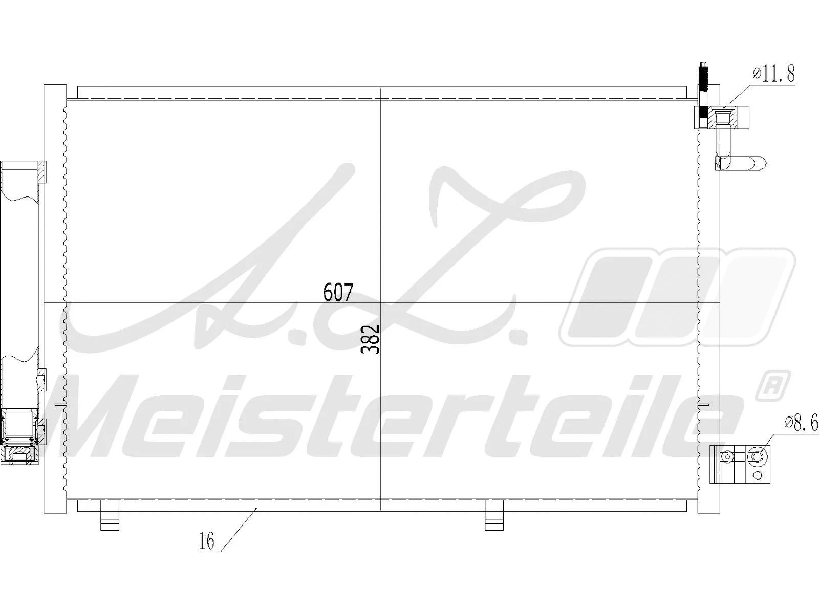 Condenseur, climatisation A.Z. Meisterteile AZMT-45-030-1001