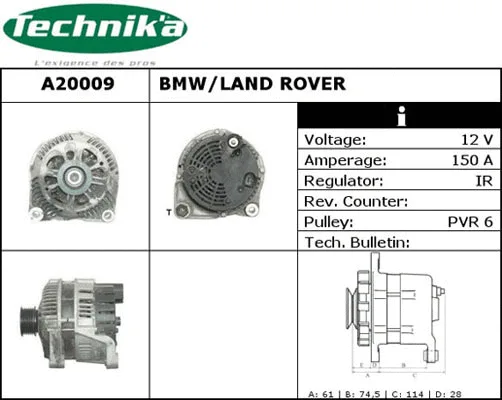 Alternateur Technika A20009