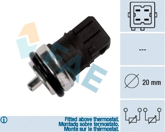 Sonde, température du liquide de refroidissement FAE 33810