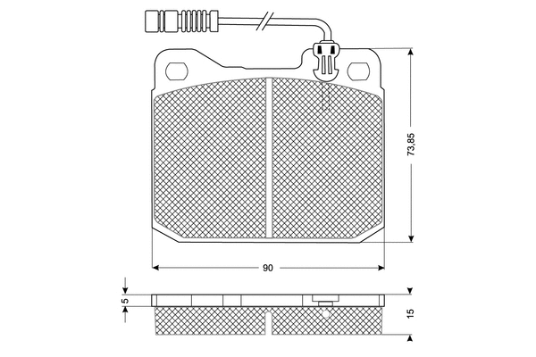 Kit de plaquettes de frein, frein à disque PROCODIS FRANCE PF10221