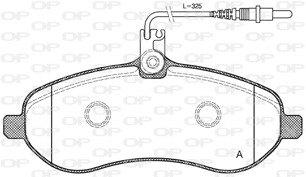 Kit de plaquettes de frein, frein à disque OPEN PARTS BPA1292.01