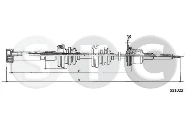 Câble flexible de commande de compteur STC T483661