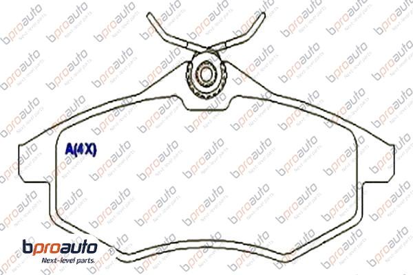 Kit de plaquettes de frein, frein à disque BPROAUTO 1BP30932AA