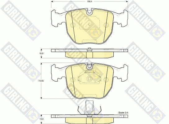 Kit de plaquettes de frein, frein à disque GIRLING 6112612