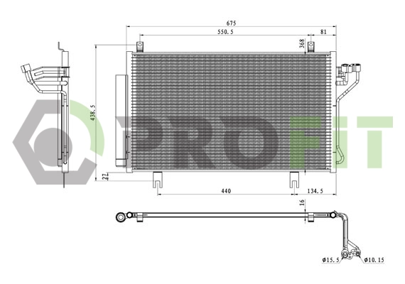 Condenseur, climatisation PROFIT 1770-0536